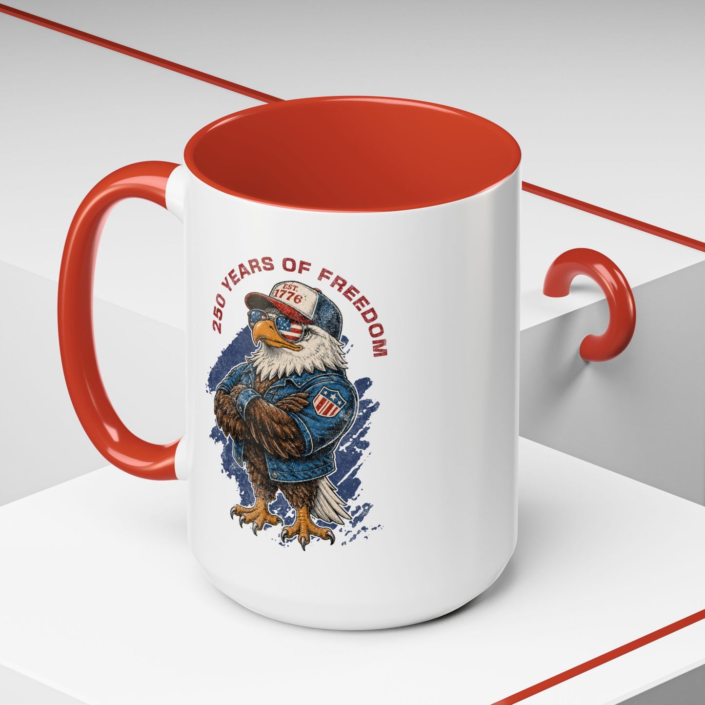 Coffee Mug - 250 Years of Freedom Eagle Patriotic Accent Mug (11/15 oz)
