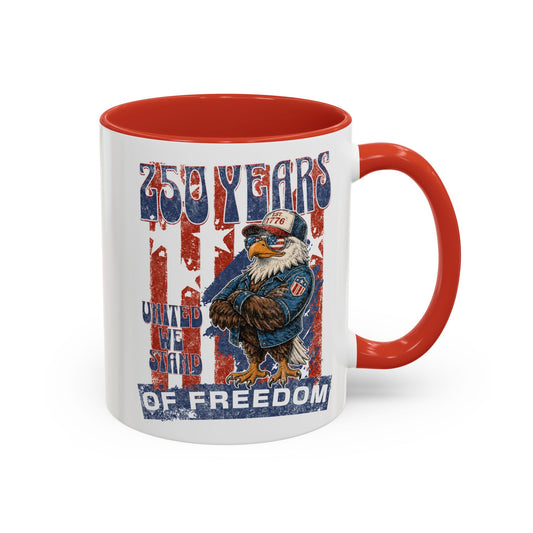 Coffee Mug - 250 Years of Freedom Eagle Patriotic Accent Mug (11/15 oz)