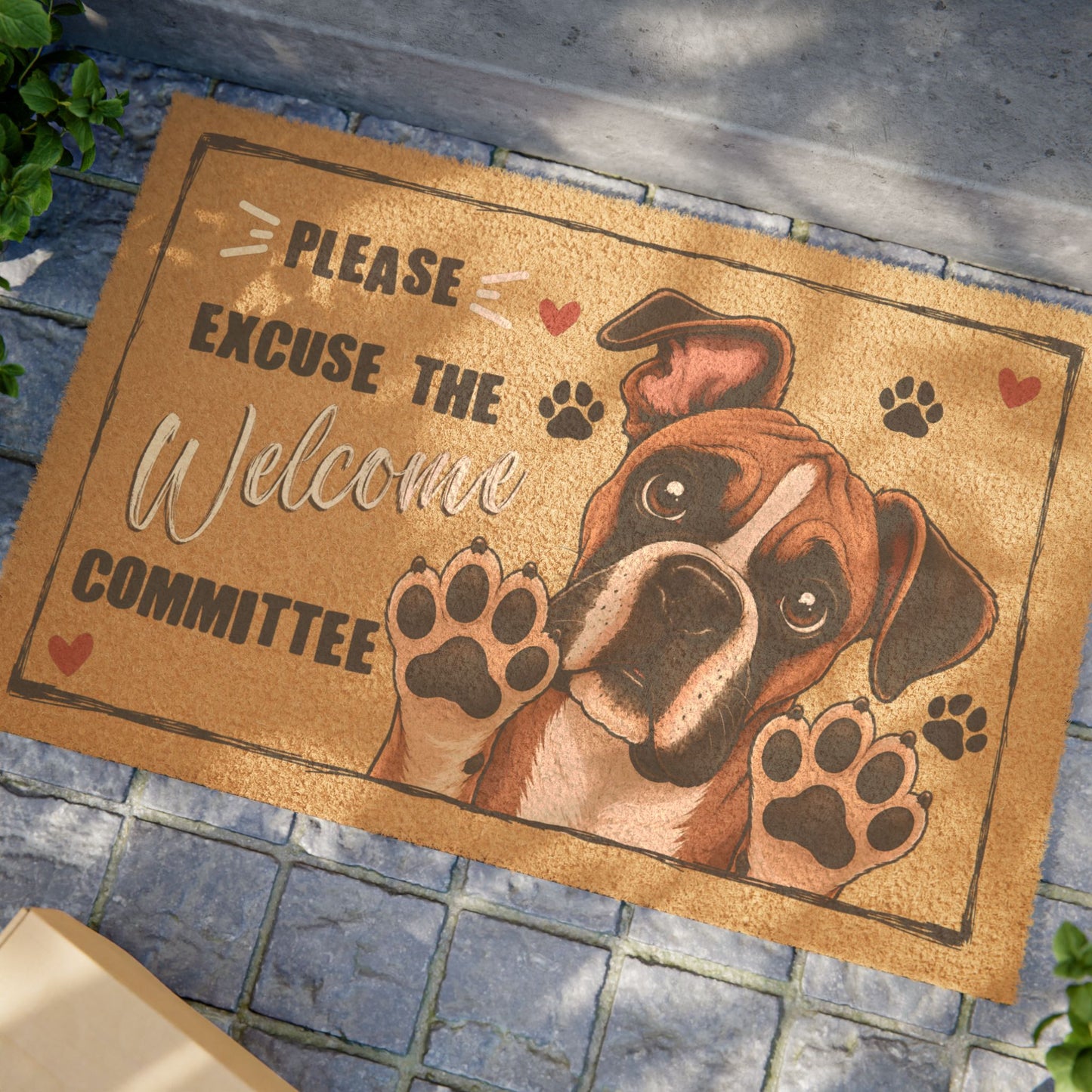 Please Excuse the Welcome Committee Doormat
