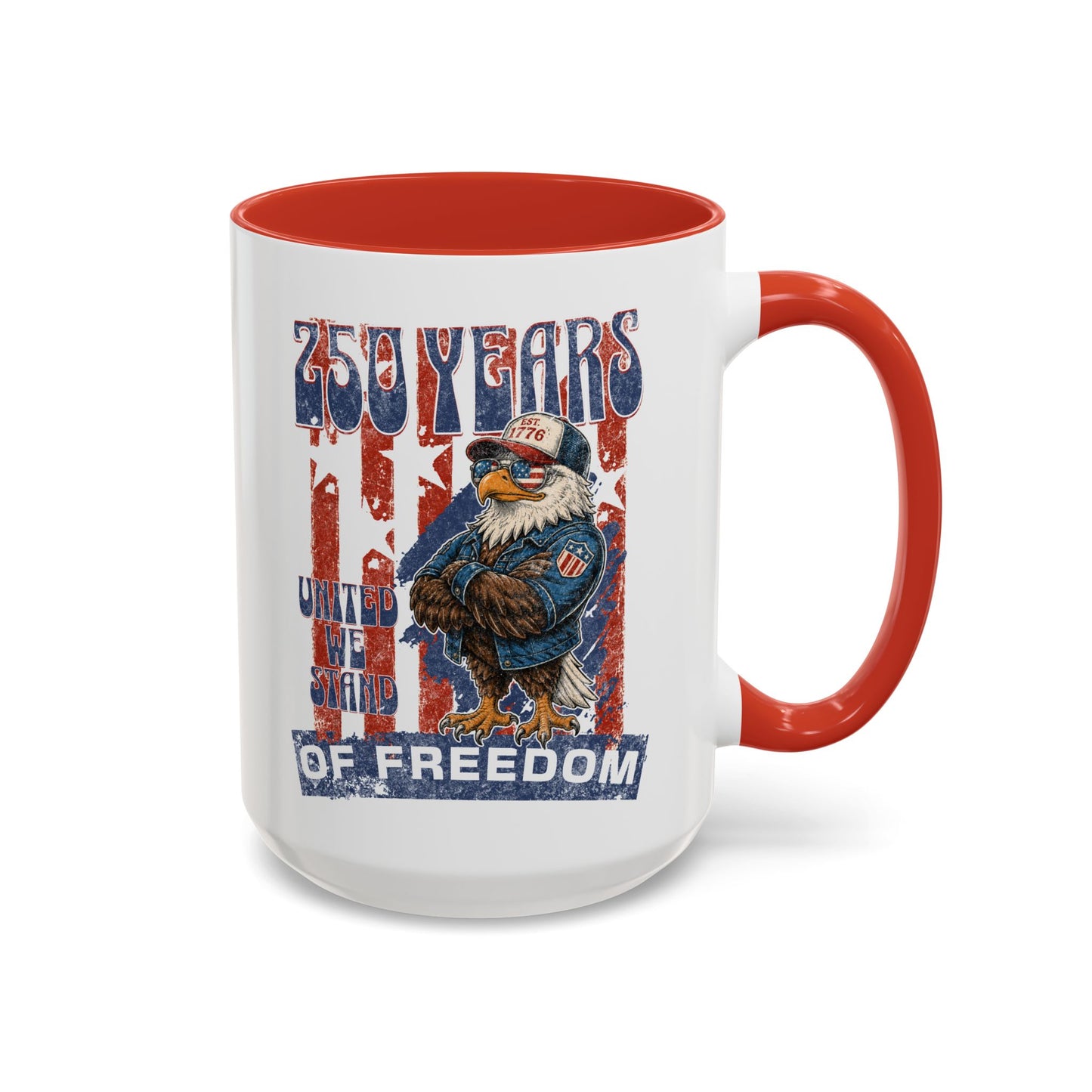 Coffee Mug - 250 Years of Freedom Eagle Patriotic Accent Mug (11/15 oz)